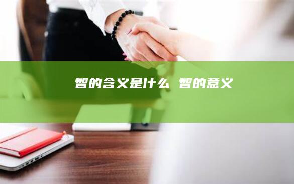 智的含义是什么智的意义
