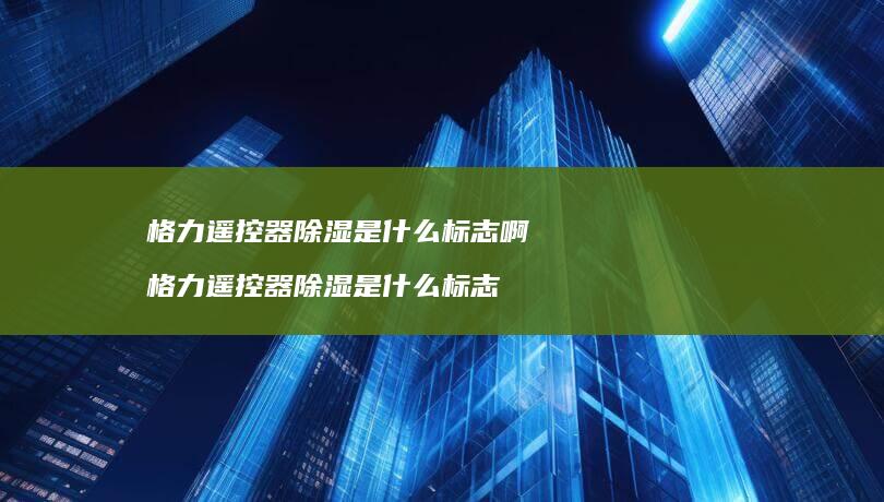 格力遥控器除湿是什么标志啊格力遥控器除湿是什