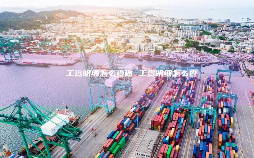 工资明细怎么查询工资明细怎么查