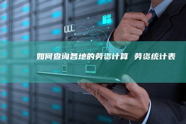 如何查询各地的劳资计算劳资统计表