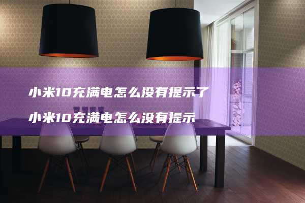10充满电怎么没有提示了10充满电怎