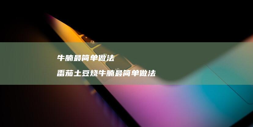 牛腩最简单做法番茄土豆烧牛腩最简单做法