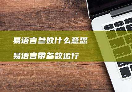 易语言参数什么意思 易语言带参数运行
