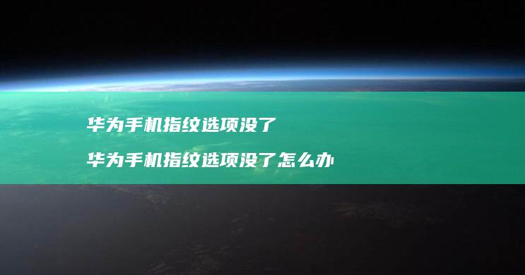 华为指纹选项没了华为指纹选项没了怎么
