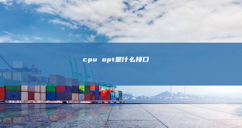 cpu opt是什么接口