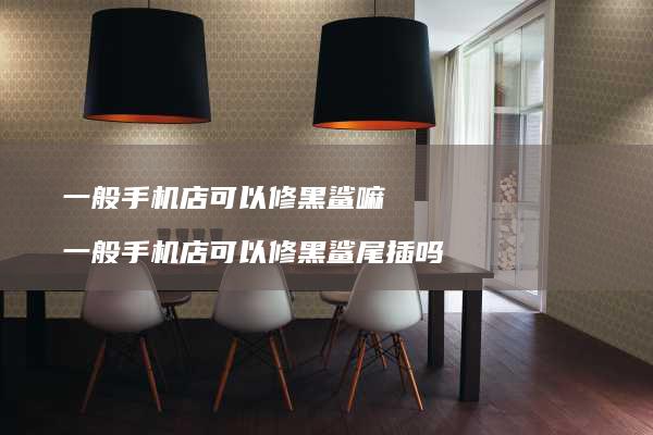 一般手机店可以修黑鲨嘛 一般手机店可以修黑鲨尾插吗