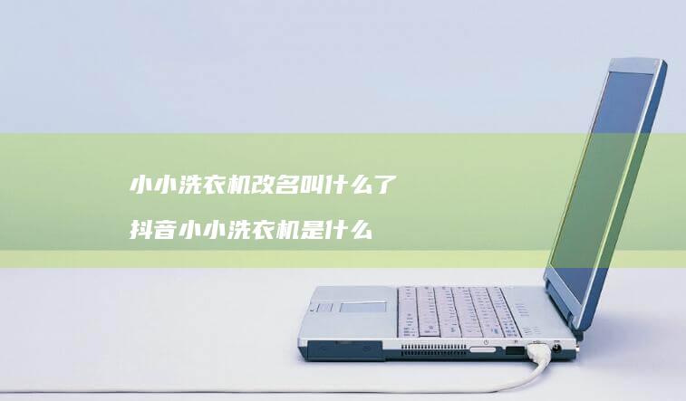 小小洗衣机改名叫什么了 抖音小小洗衣机是什么