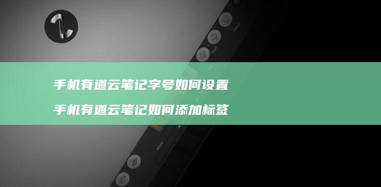 手机有道云笔记字号如何设置 手机有道云笔记如何添加标签