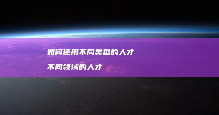 如何使用不同类型的人才不同领域的人才