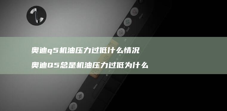 奥迪q5机油过低什么情况奥迪Q5总是机油