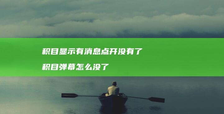 积目显示有消息点开没有了 积目弹幕怎么没了