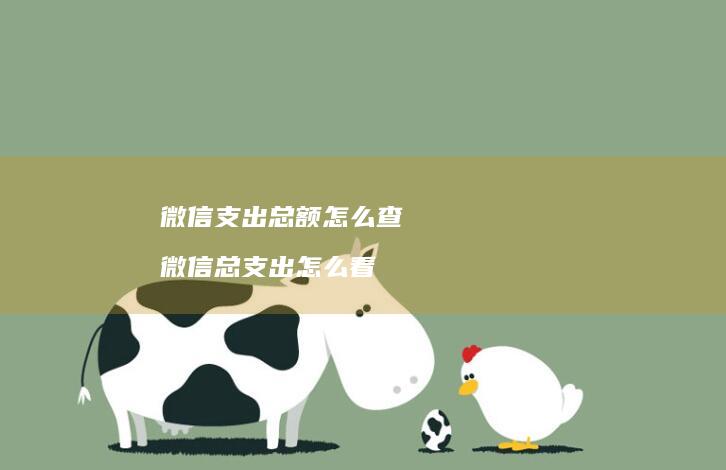 微信支出总额怎么查 微信总支出怎么看