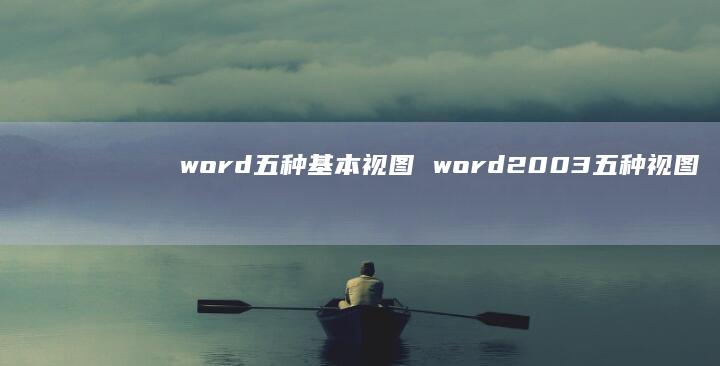 word五种基本视图 word2003五种视图