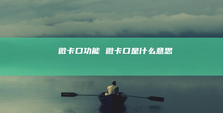 微卡口功能 微卡口是什么意思
