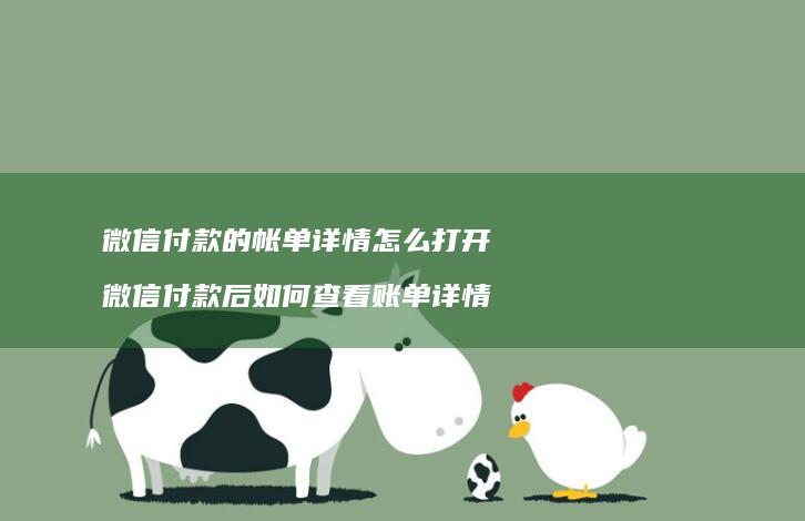 微信付款的帐单详情怎么打开 微信付款后如何查看账单详情