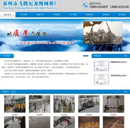 扁平吊装带,聚丙烯尼龙网兜,起重吊链-泰州市飞腾尼龙绳网带厂