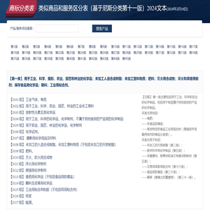 商标分类2024版-商标分类表、基于尼斯商标分类、第十一版商标分类2024版