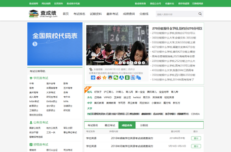 查成绩网 高考成绩 中考成绩查询 四六级成绩查询 国考考研考试报名入口