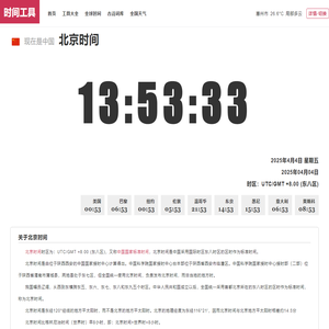 世界时间 - 工具集 - 张氏立夫