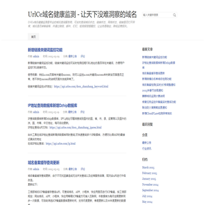 UrlCe域名健康监测 - 让天下没难洞察的域名