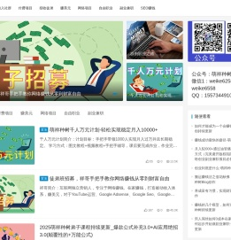 专注于网络赚钱,在家赚钱,被动收入,赚美元,视频营销,自由职业