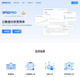 SPSSPRO-免费专业的在线数据分析平台