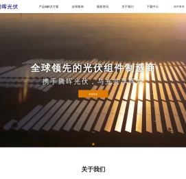 全球领先的光伏组件制造商 | 腾晖光伏