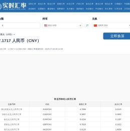 实时汇率网-实时汇率查询及实时汇率换算器如美元人民币实时汇率