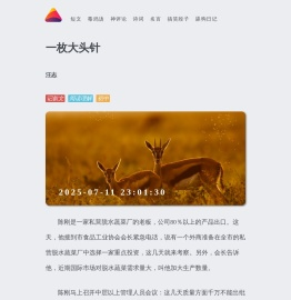 《时间怎样地行走》 - 迟子建 —— 一篇文字